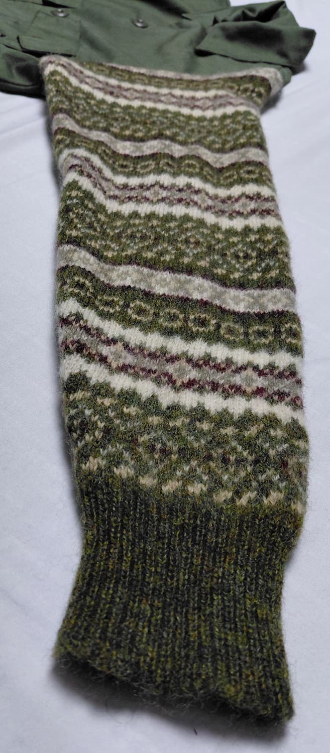 [Remake] 80's 미군 실물 OG-507 x 페어아일 니트 셔츠 상품이미지10