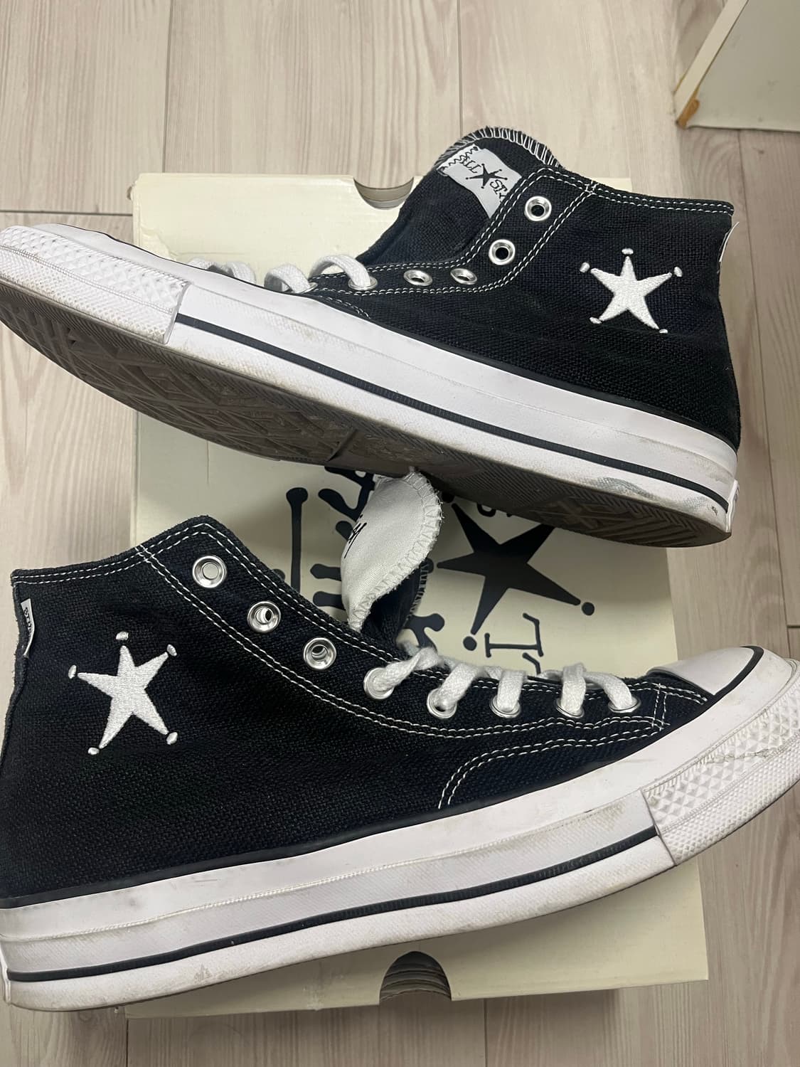 [280] 스투시 X 컨버스 척 70 하이 블랙 상품이미지5