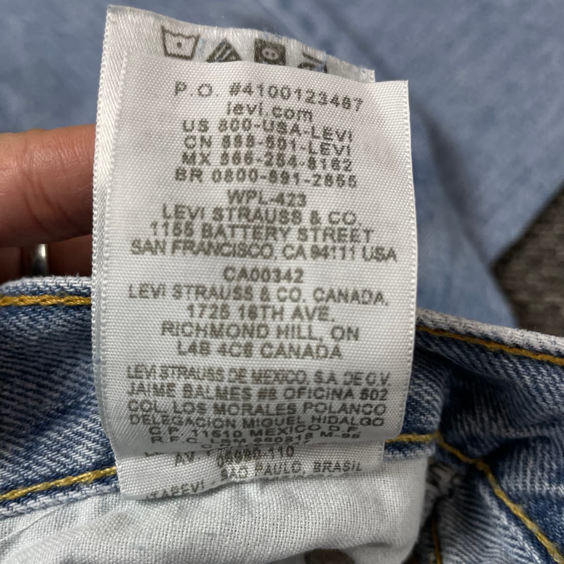 (32) 리바이스 505 스트레이트핏 32X30 연청 데님 팬츠 상품이미지5