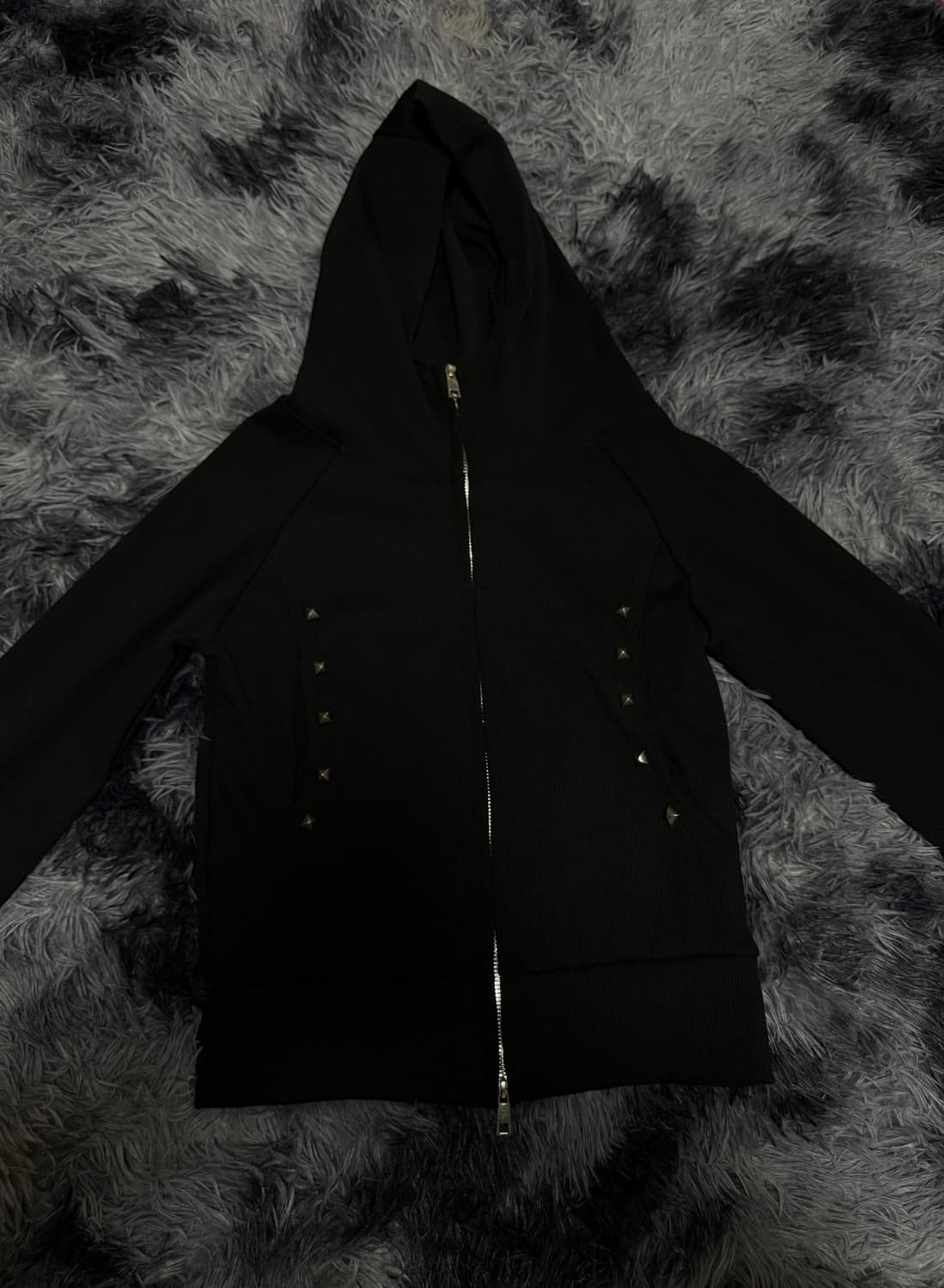 ( Os ) Y2K Stud Detail Double-Zip Hoodie 상품이미지2