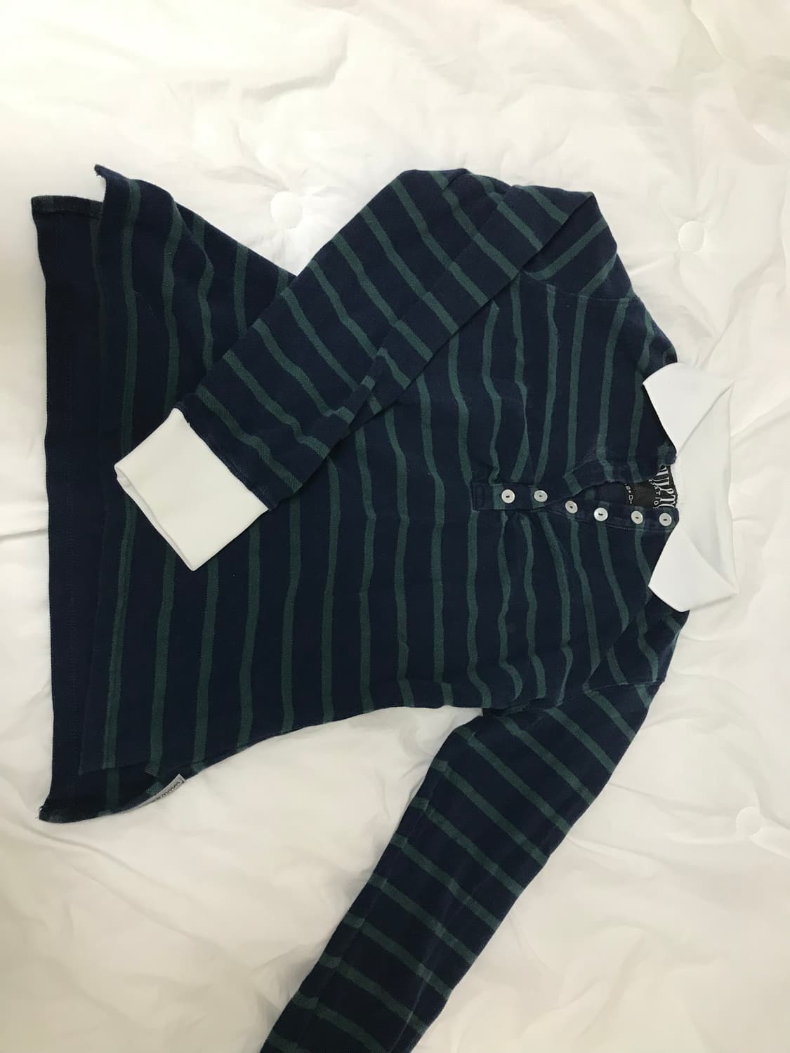 스컬프터 Shirring Tennis Shirt Navy/Green St 상품이미지1
