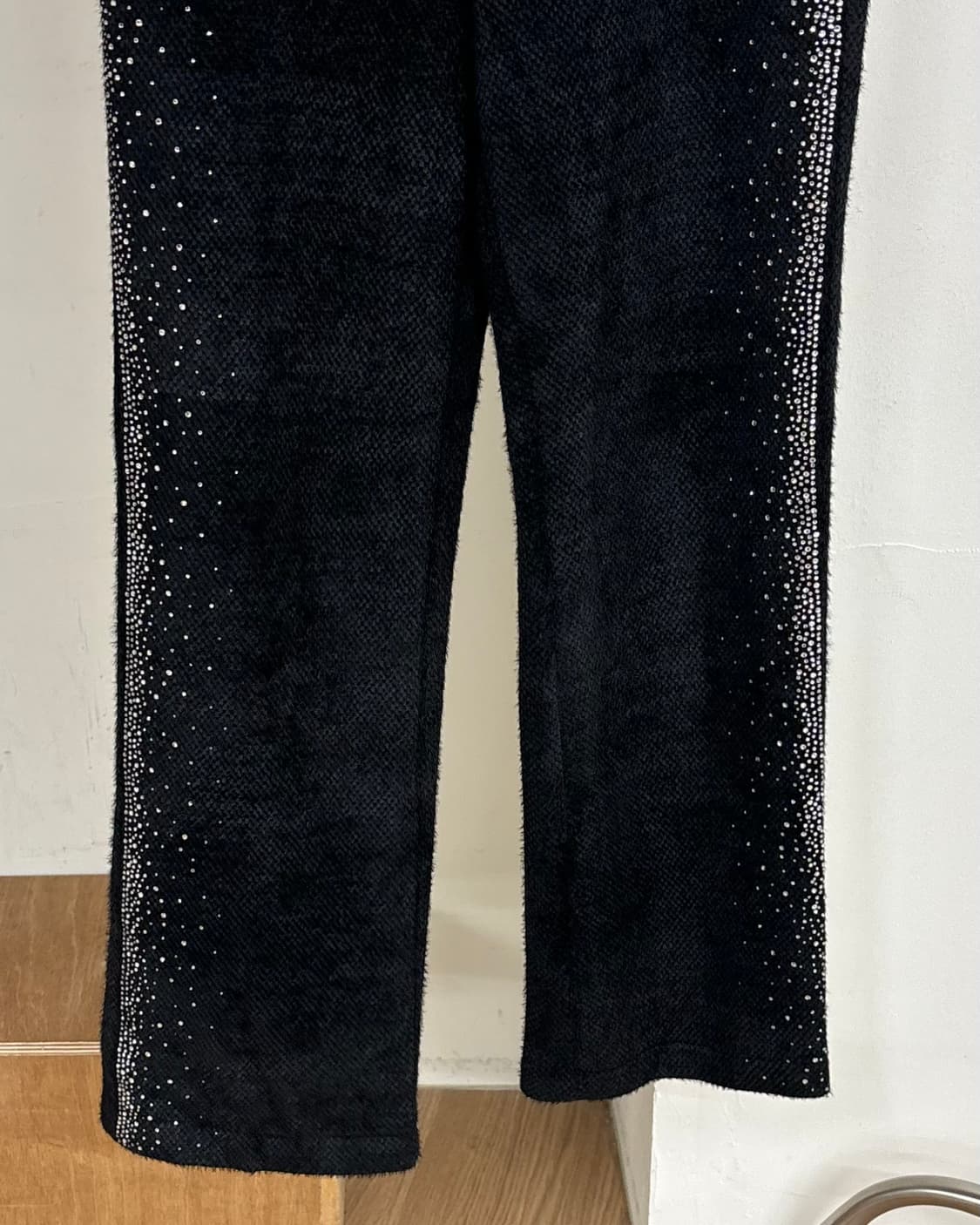 브루앙 블랙 라인스톤 팬츠 상품이미지3