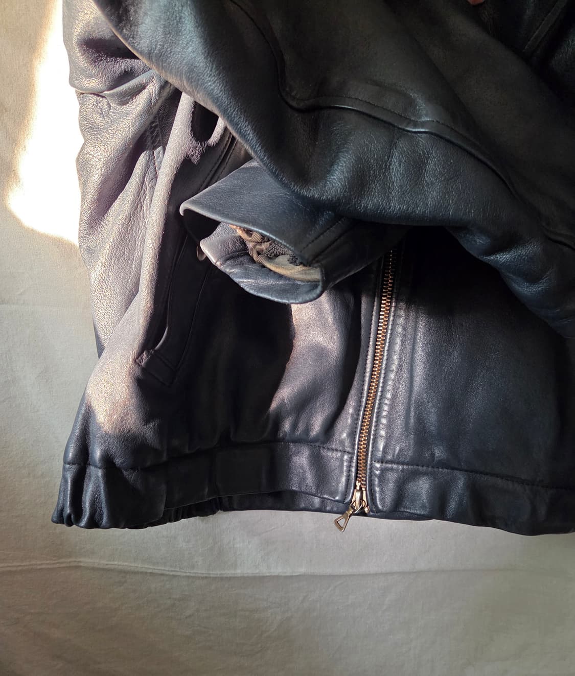 1970~80s 프렌치 빈티지 프랑스군 파일럿 레더 자켓 105 상품이미지4