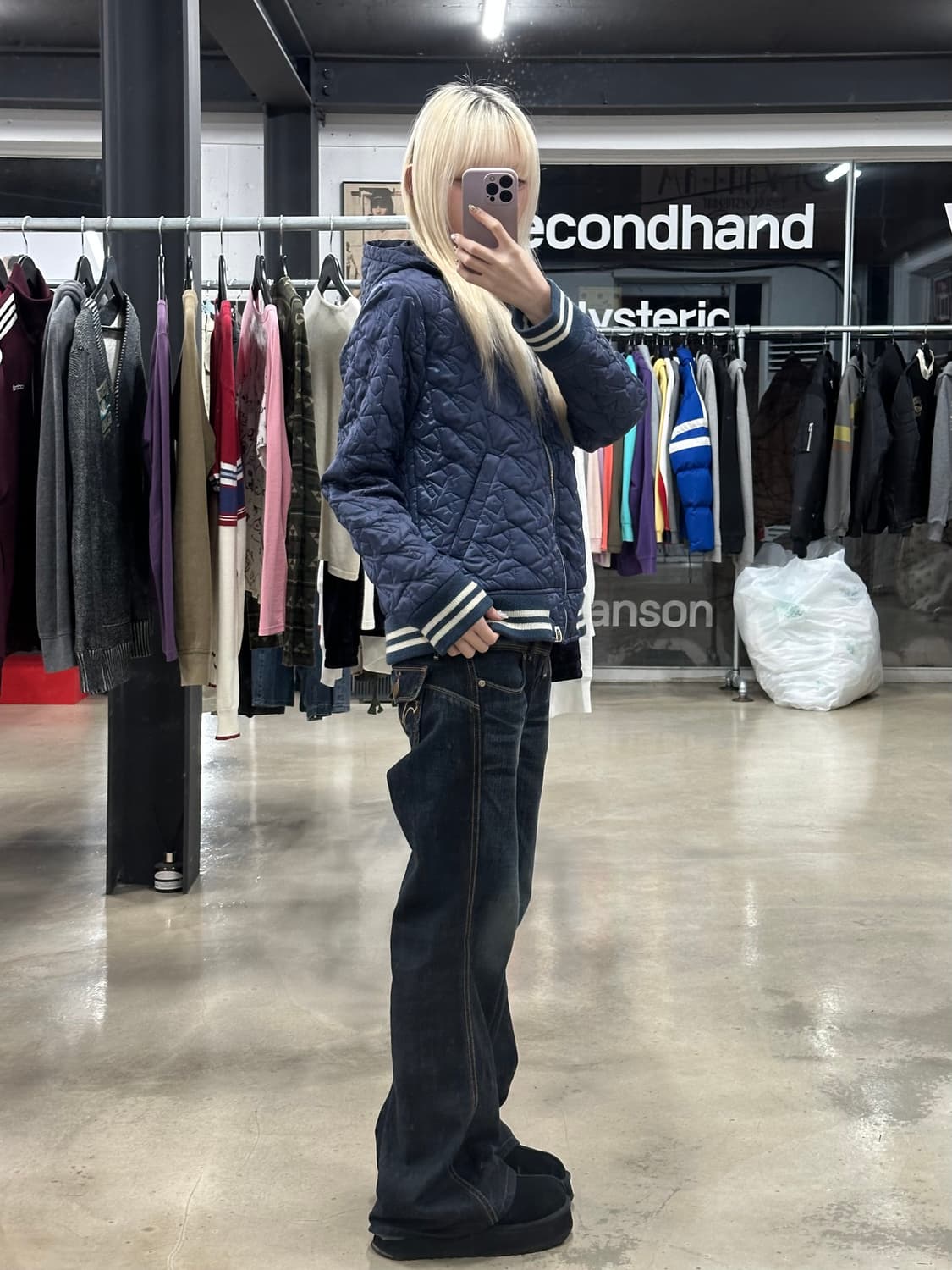 베이프 스타 00s 퀄팅 패딩 자켓 상품이미지3