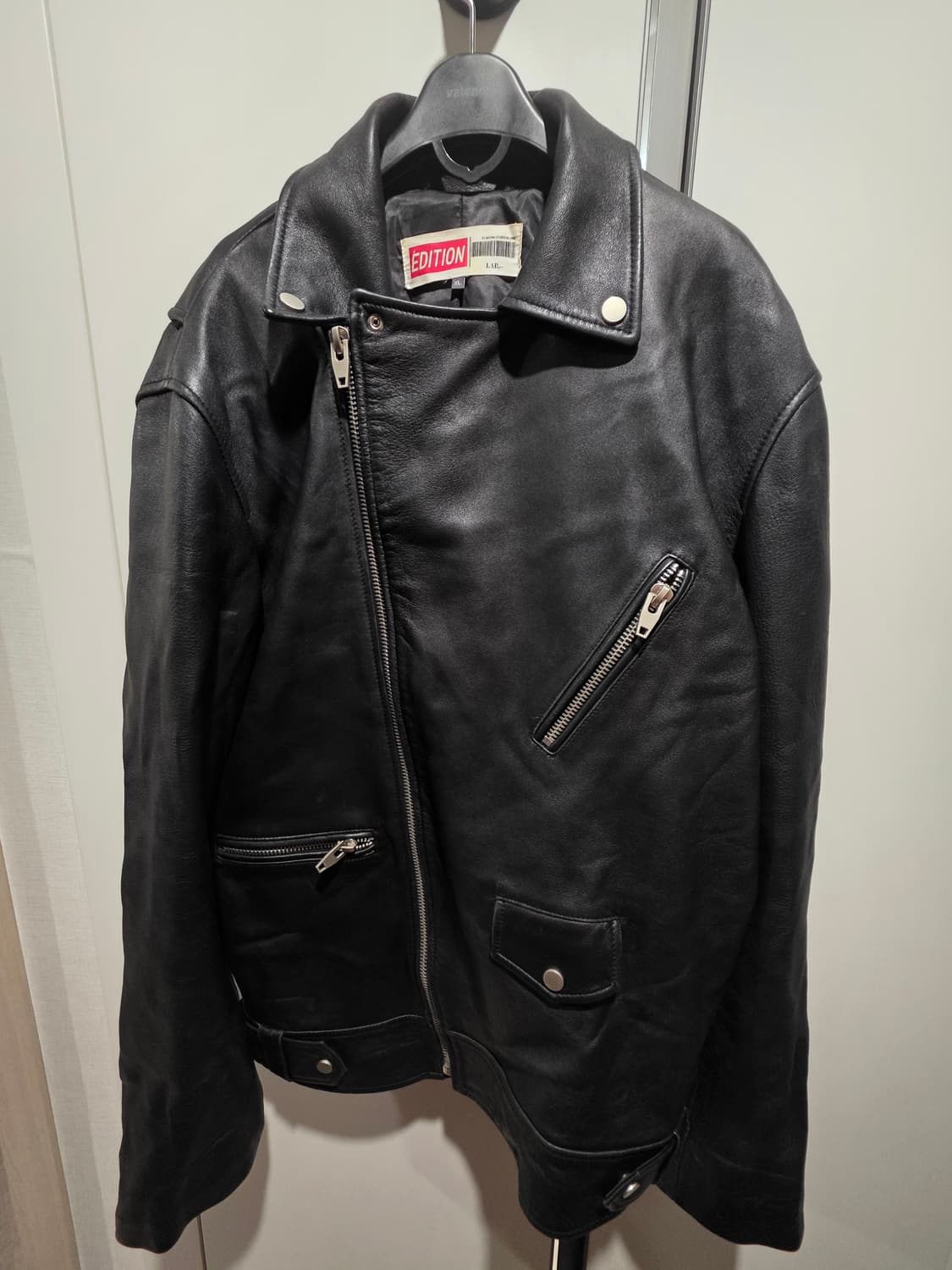 에디션 블랙 양가죽 라이더 자켓 XL 상품이미지1