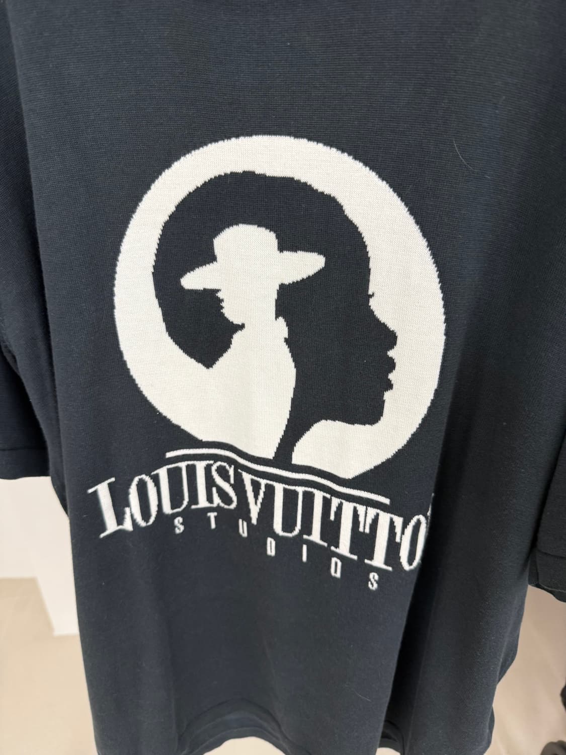 루이비통 그래픽 인타르시아 니트 반팔 백화점판 XL 상품이미지5