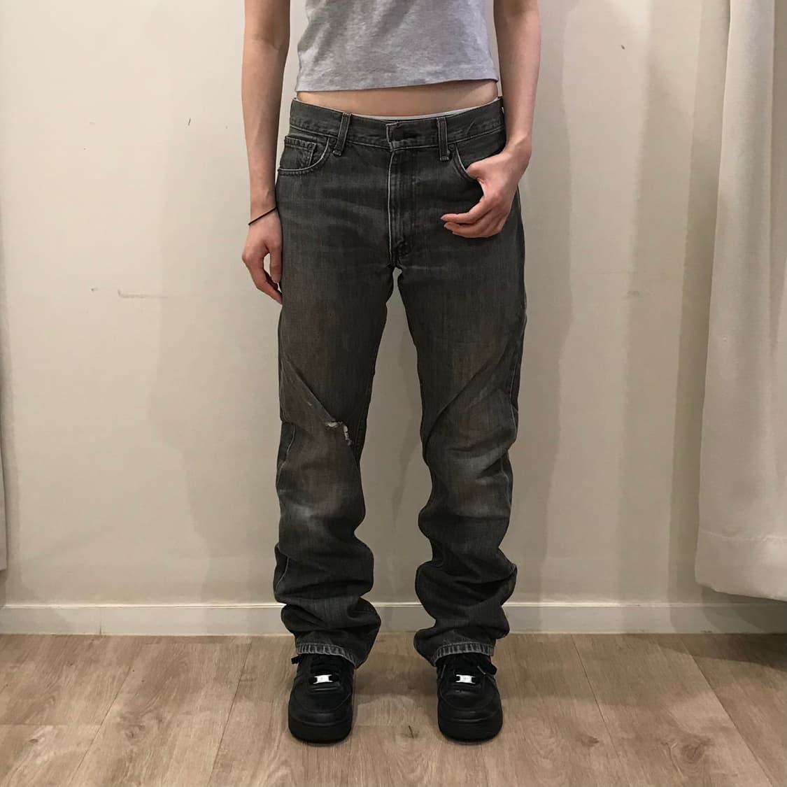리바이스 505 MADE IN JAPAN 흑청 데님 32/34 상품이미지2