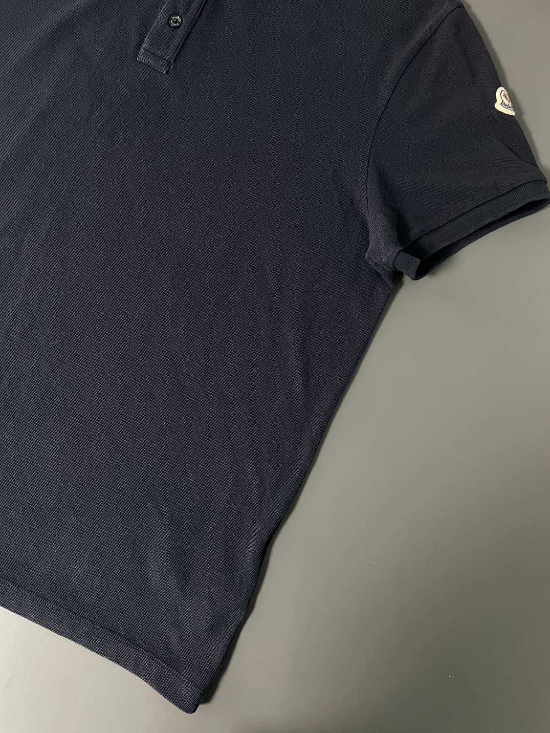 [XL] 몽클레어 와펜 패치 코튼 PK 카라 반팔 티셔츠 상품이미지5