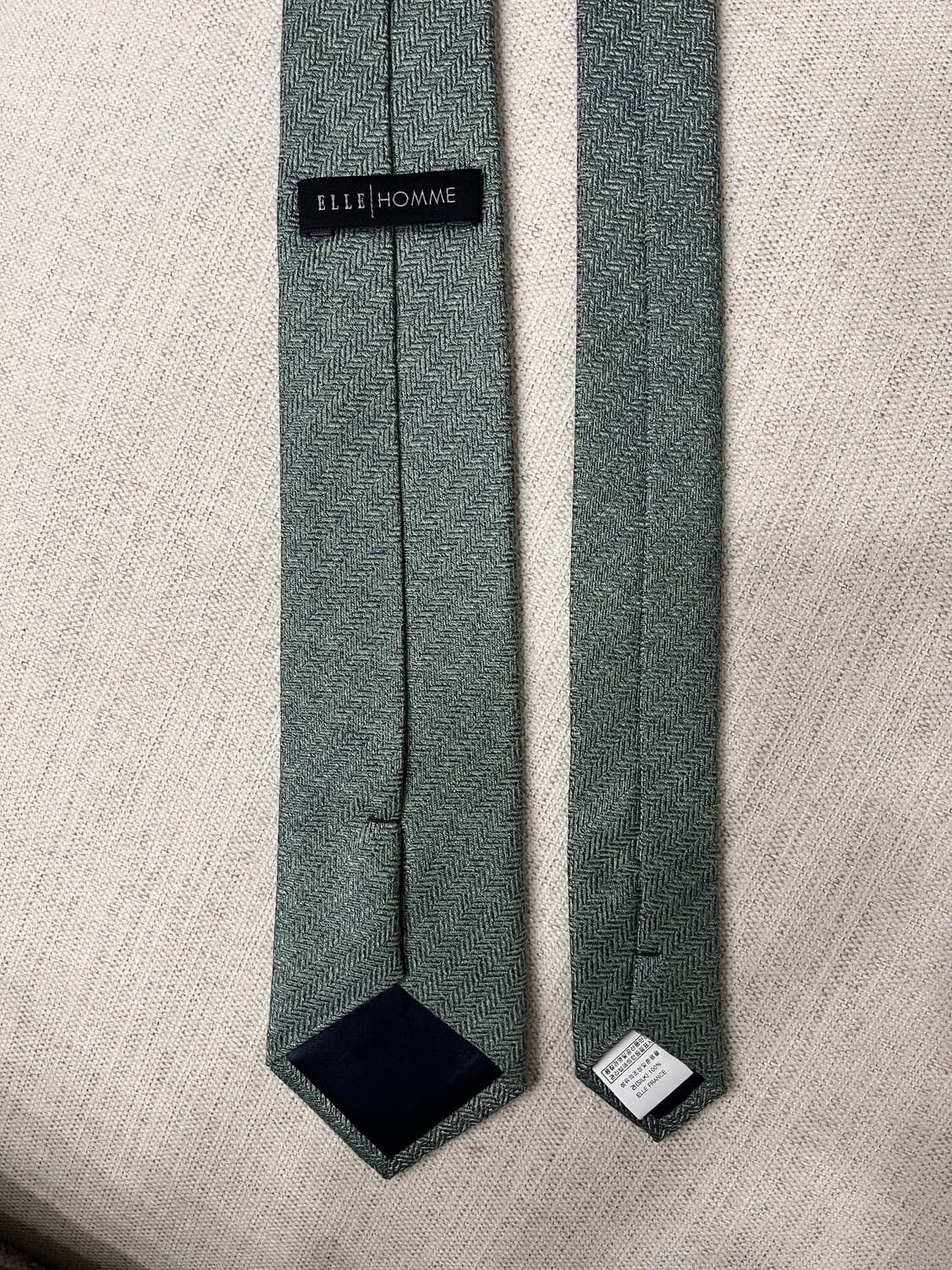엘르옴므 그린빛 넥타이 상품이미지4