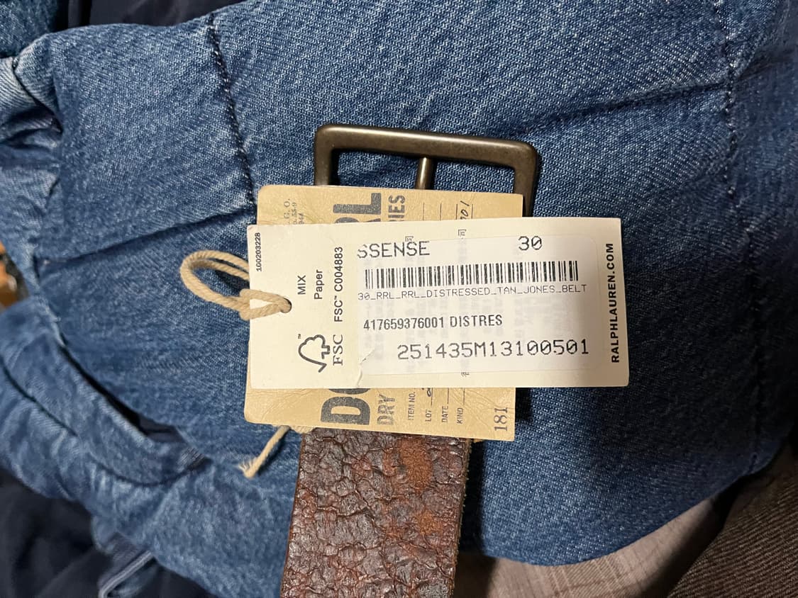 RRL 더블알엘 디스트레스트 레더 가죽 벨트 30사이즈 팝니다 상품이미지6