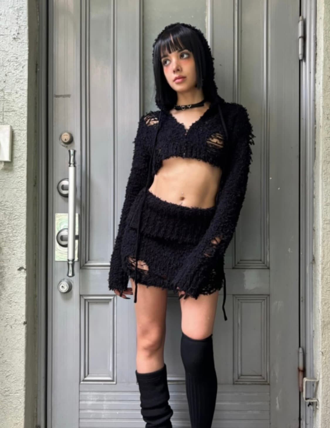 [Bnfrom 비엔프롬] 니트 후드 집업 상품이미지1