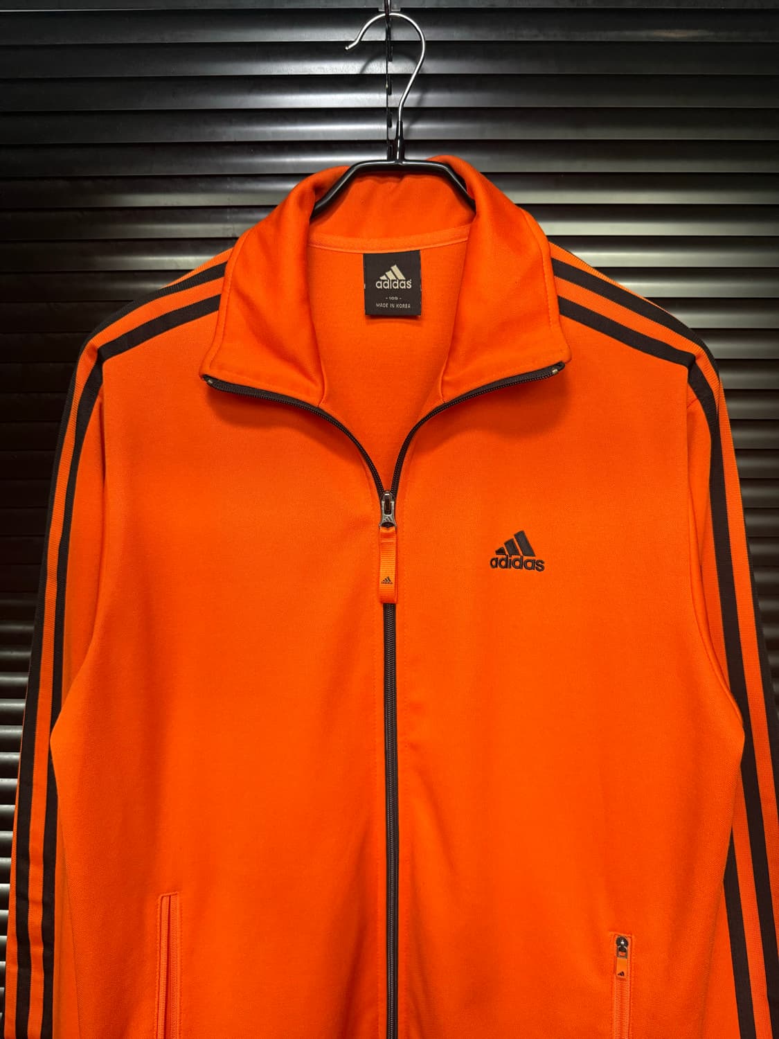 아디다스 오렌지 주황색 져지 저지 트랙탑 집업 올드스쿨 XL 105 배색 상품이미지2