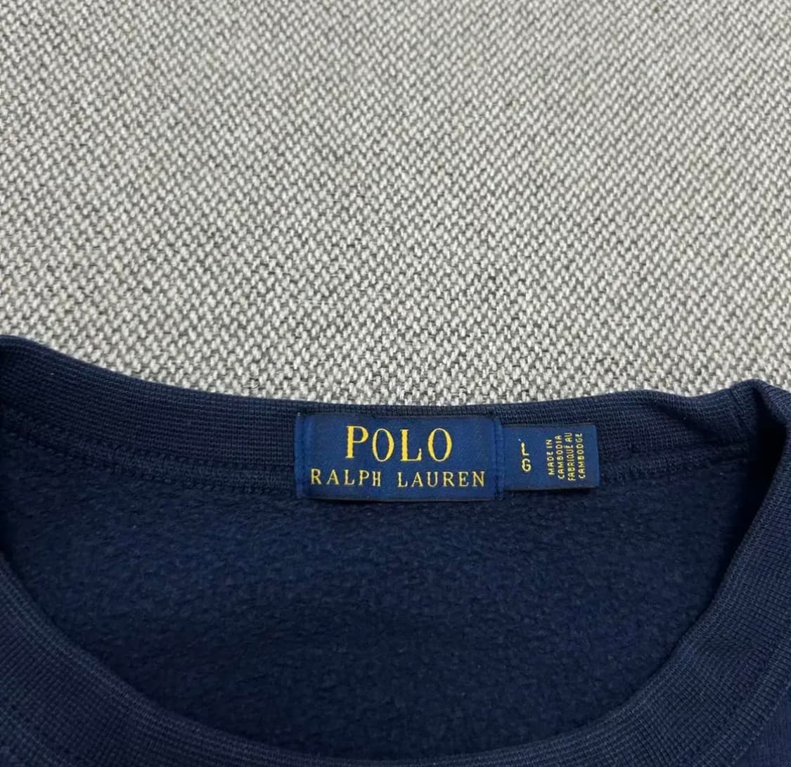 (L)폴로 성조기 네이비 스펠아웃 맨투맨 상품이미지5