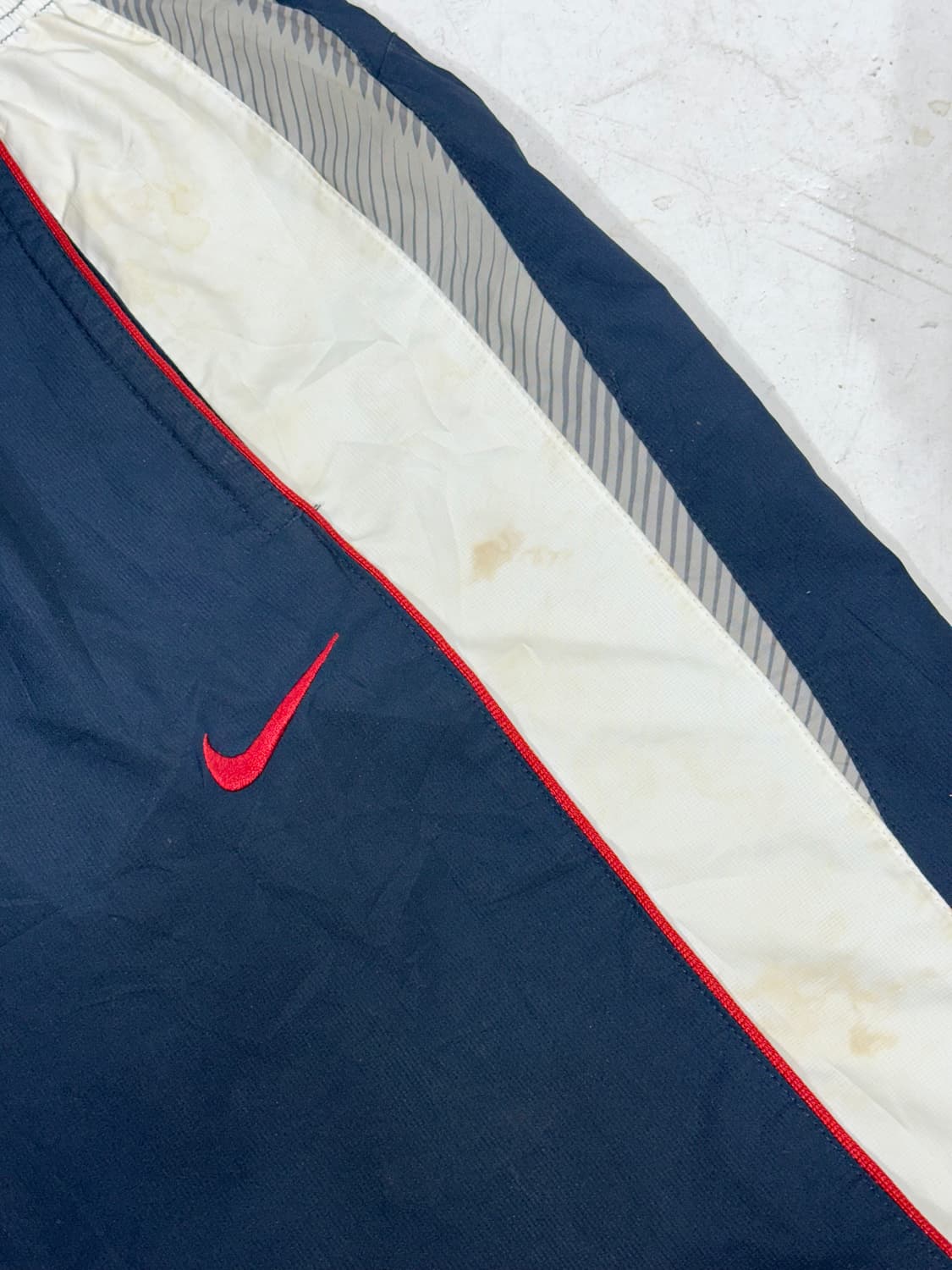 나이키 네이비 화이트 사이드 라인 와이드 팬츠 XL 상품이미지6