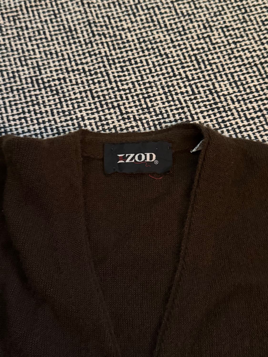 usa 90s izod orlon 가디건 브라운 M 상품이미지2