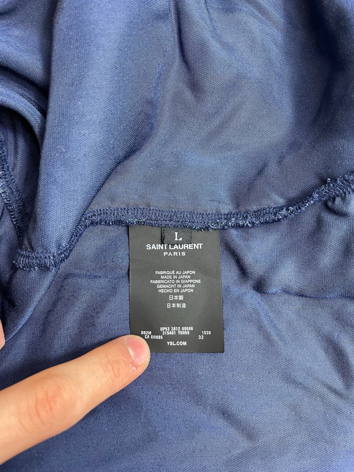 생로랑 오버사이즈 블리치드 벨벳 셔츠 상품이미지6