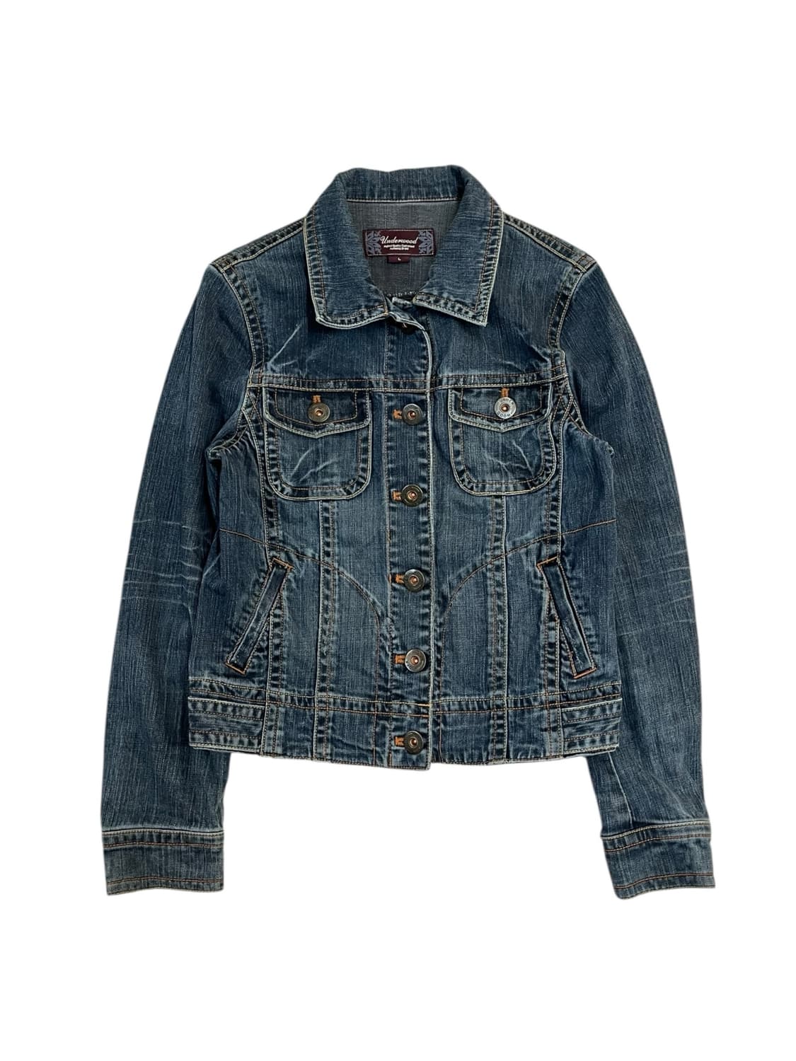 빈티지 언더우드 포켓 데님 자켓 L #csz2640 상품이미지3