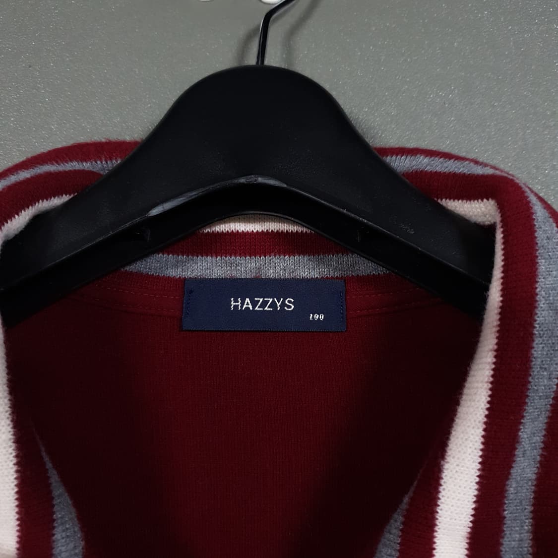 헤지스 신형 20FW 컬러블록 면 하프집업 코튼 니트 스웨터 긴팔티 L 상품이미지5