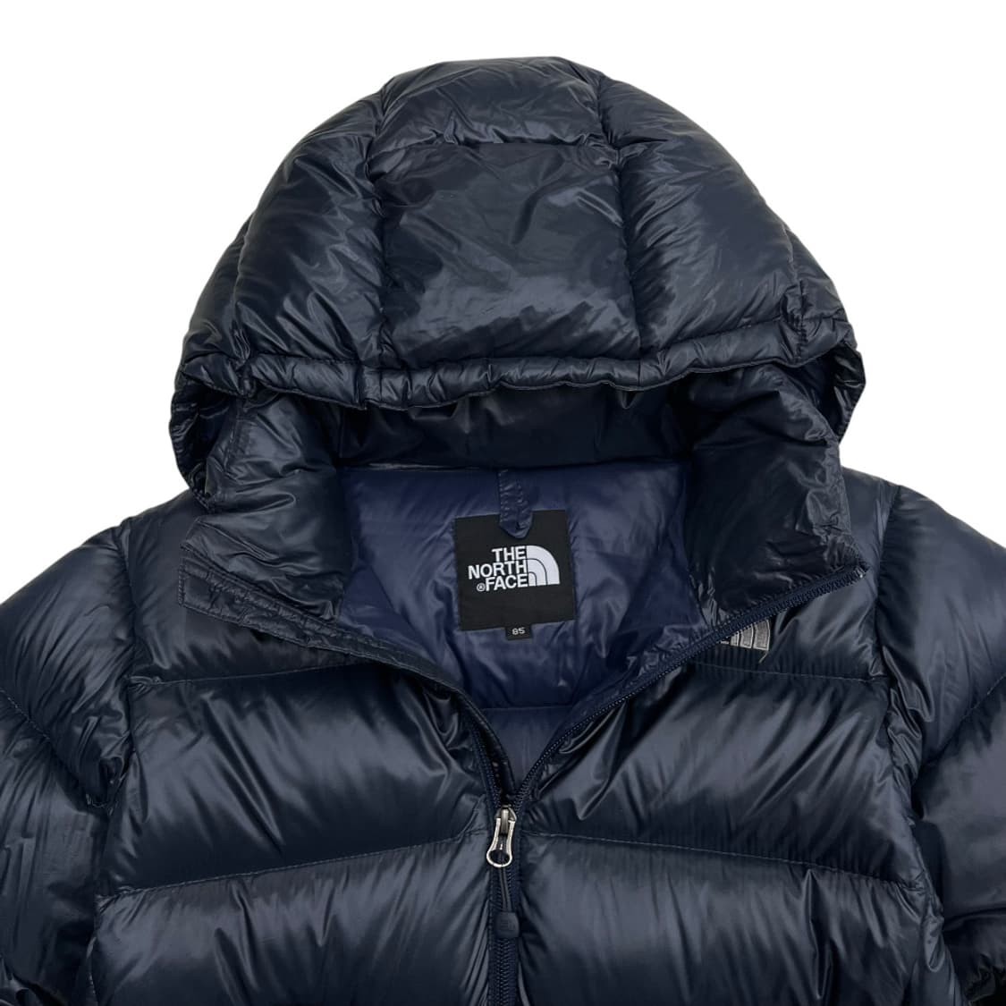 노스페이스 로고 네이비 후드 패딩 85 상품이미지5