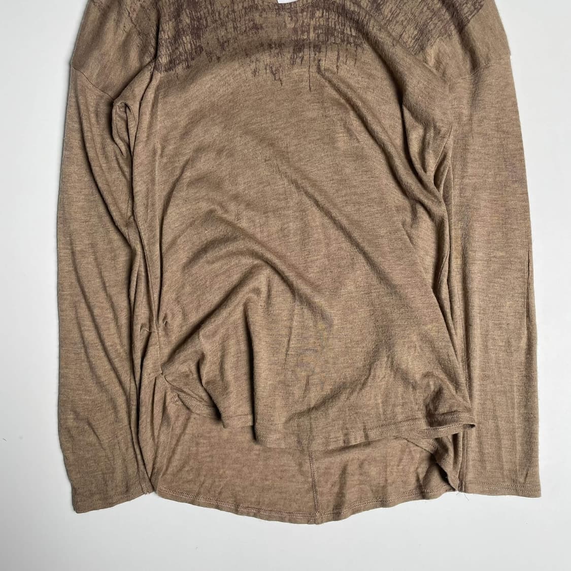 Reac 브라운 그물 프린팅 롱 슬리브  상품이미지4