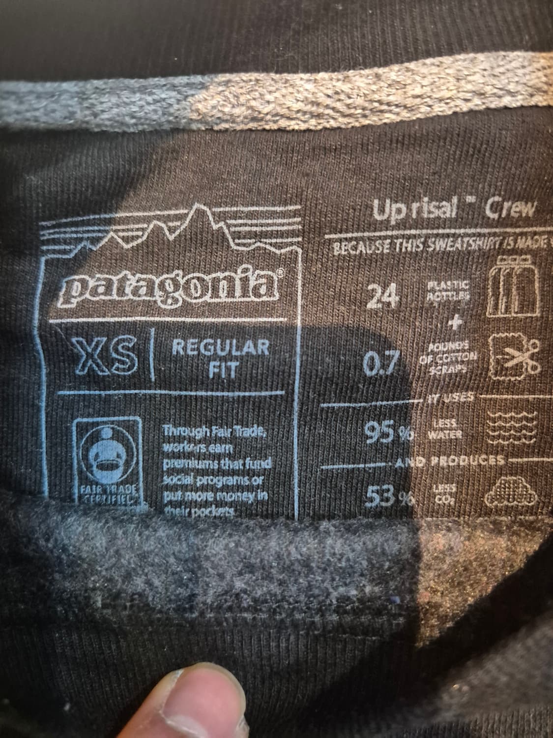 파타고니아 기모 맨투맨 xs 90~95 판매합니다 상품이미지2