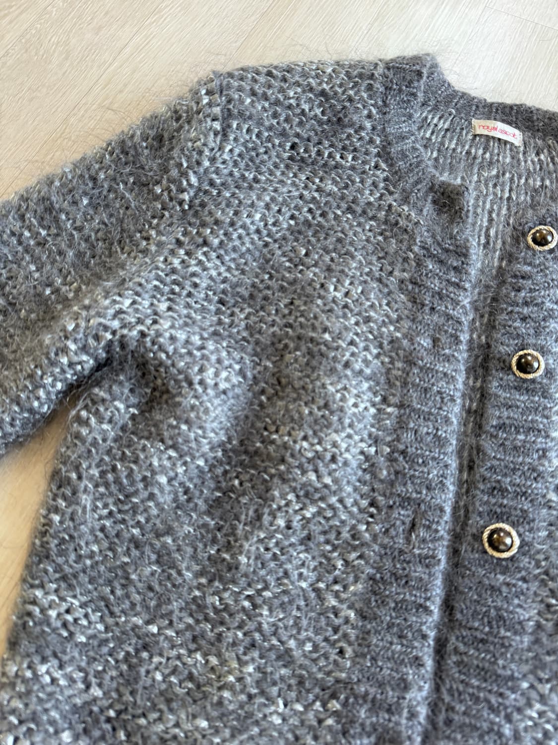 울 부클 퐁실 가디건 상품이미지5