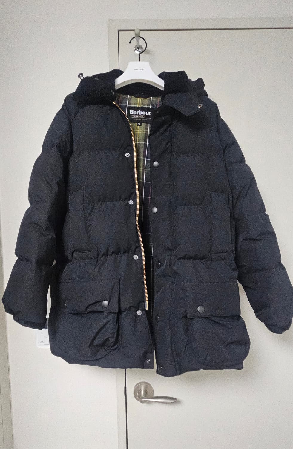 40)바버 25fw 푸퍼 구스다운 블랙 패딩 상품이미지1