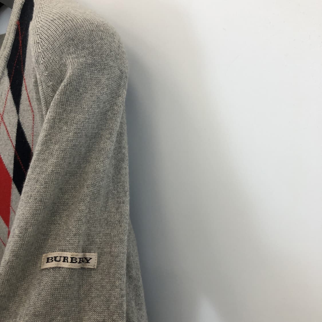 버버리 이태리 메리노울 아가일니트 M 상품이미지2