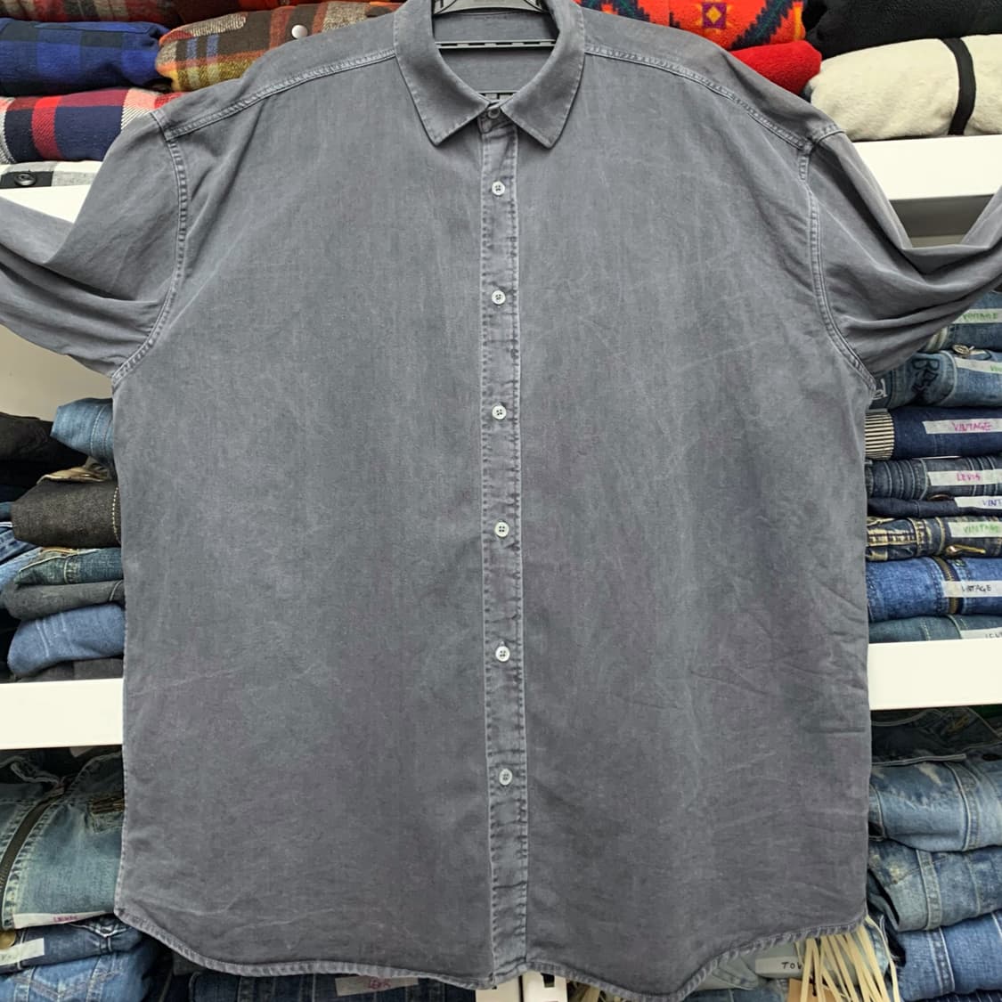 [XL] VTG 가먼트다잉 헤비코튼 셔츠 상품이미지4