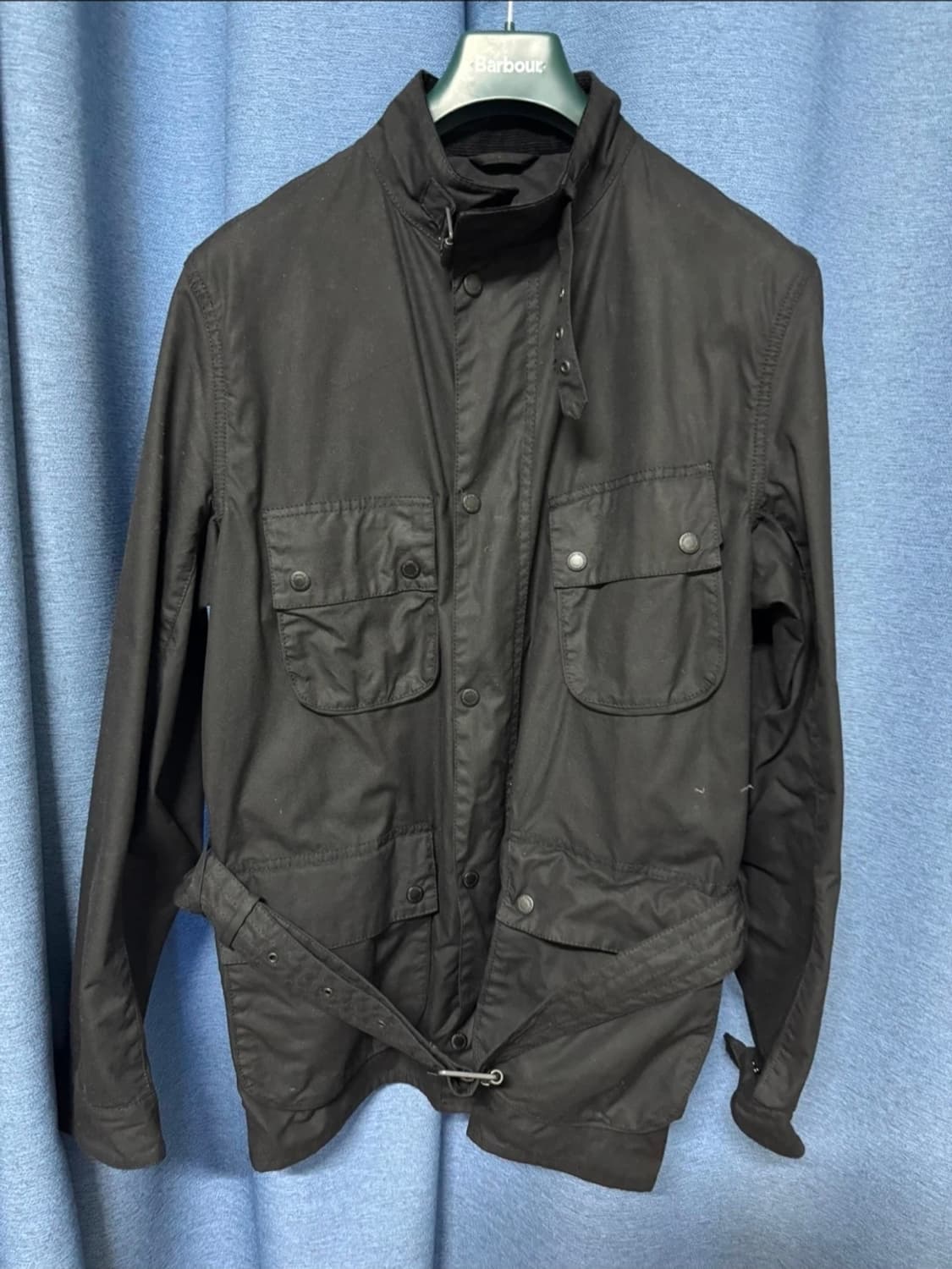 바버 인터내셔널 한정판 올블랙 자켓 상품이미지1