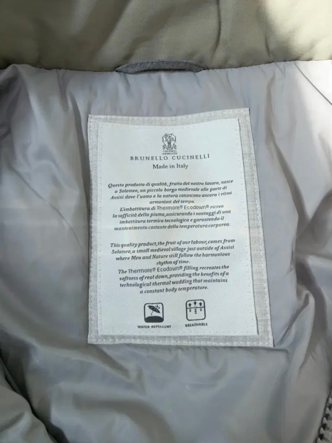 새상품 브루넬로 쿠치넬리 코트 패딩 M 정품택O 상품이미지3