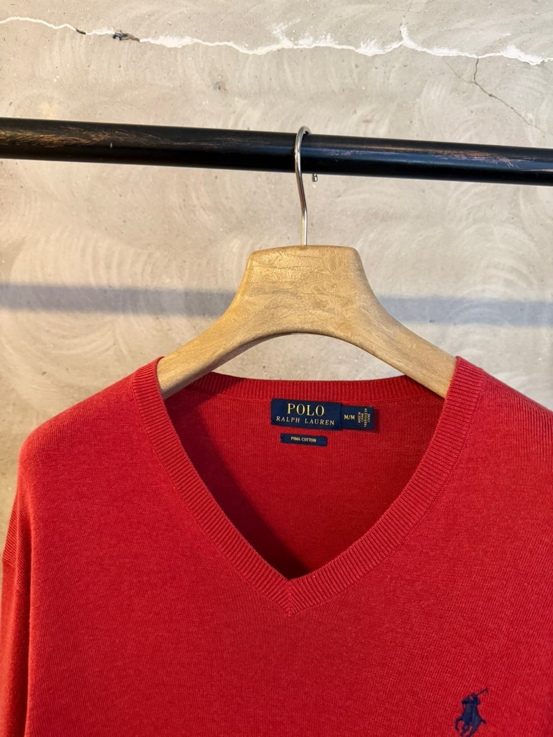 폴로 랄프로렌 피마코튼 브이넥 니트 100 상품이미지9
