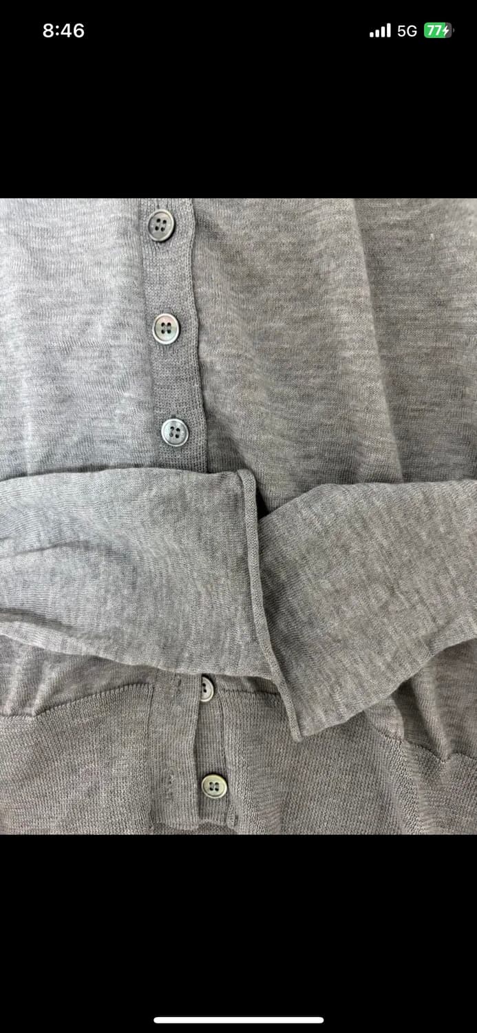 LFM sheer button cardigan 시어 가디건 그레이 상품이미지3