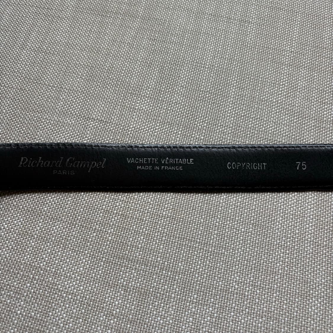 [28-29]프랑스 Richard Gampel 블랙그레이 레더버클 벨트 상품이미지9