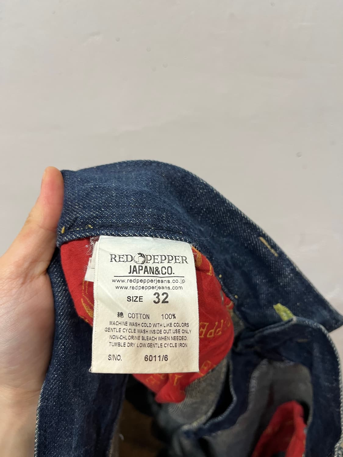 REDPEPPER 레드페퍼 로우라이즈 워시드 펑크 데님팬츠  상품이미지8