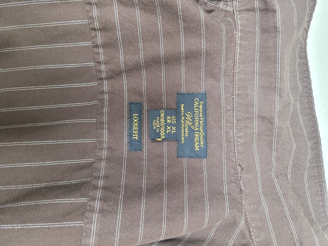 후아유 WHO.A.U 남자 오픈카라 반팔셔츠 XL 브라운 상품이미지9