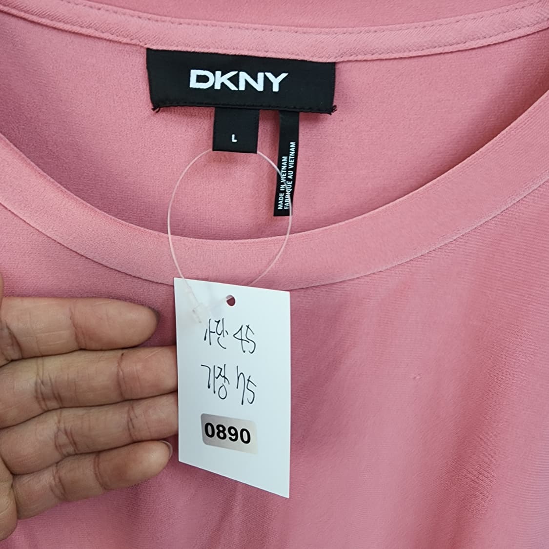 DKNY 핑크 매듭 반팔 티셔츠 상품이미지6