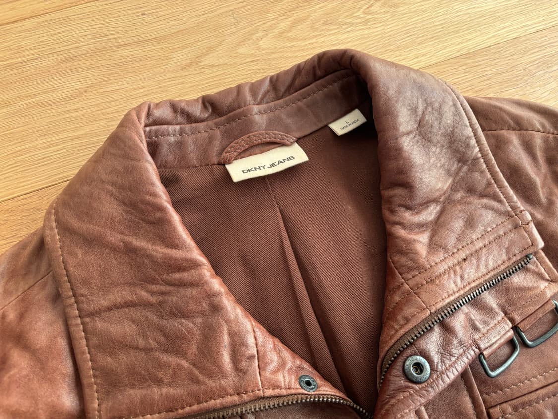 Dkny 양가죽 레더 자켓 L 상품이미지3