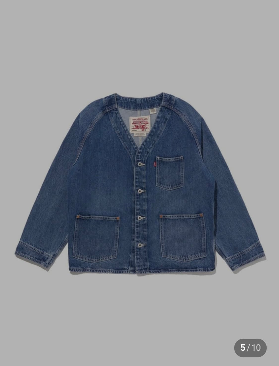 리바이스 데님 가디건 남녀공용 M 상품이미지4