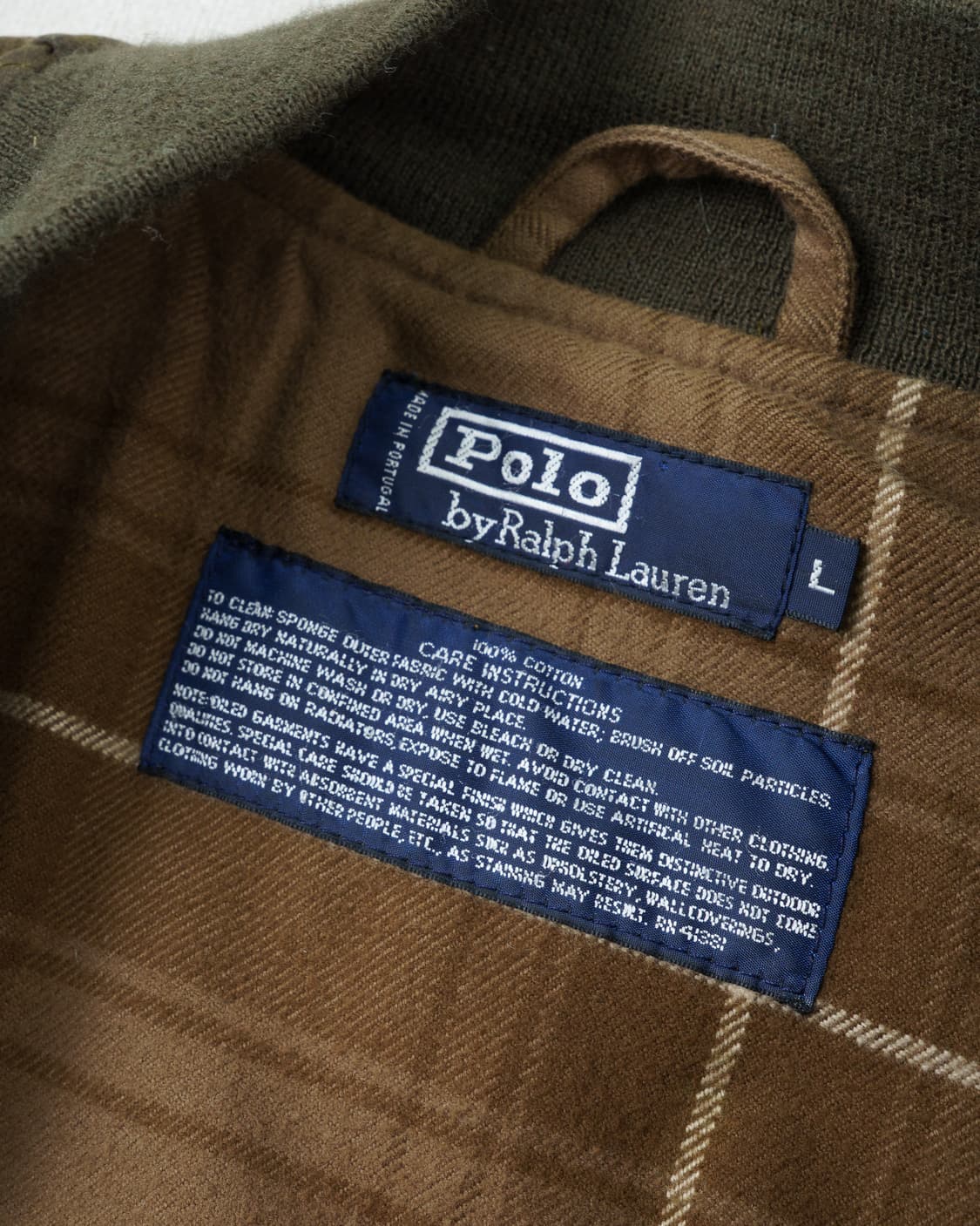 (L) 폴로 왁스 코튼 퀼팅 봄버 자켓 상품이미지4