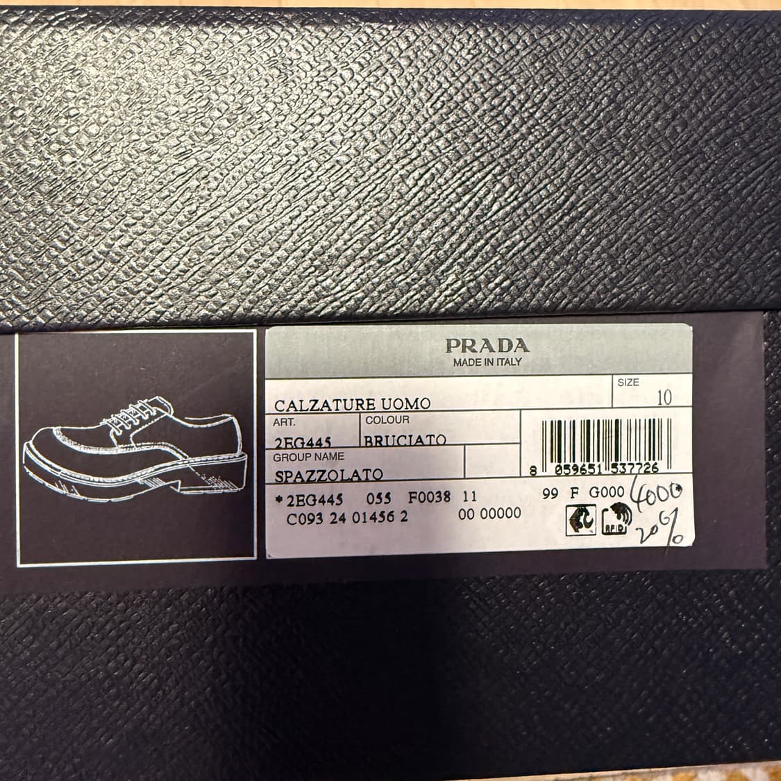 PRADA 프라다 더비 슈즈 (남성 구두) 브라운 상품이미지6