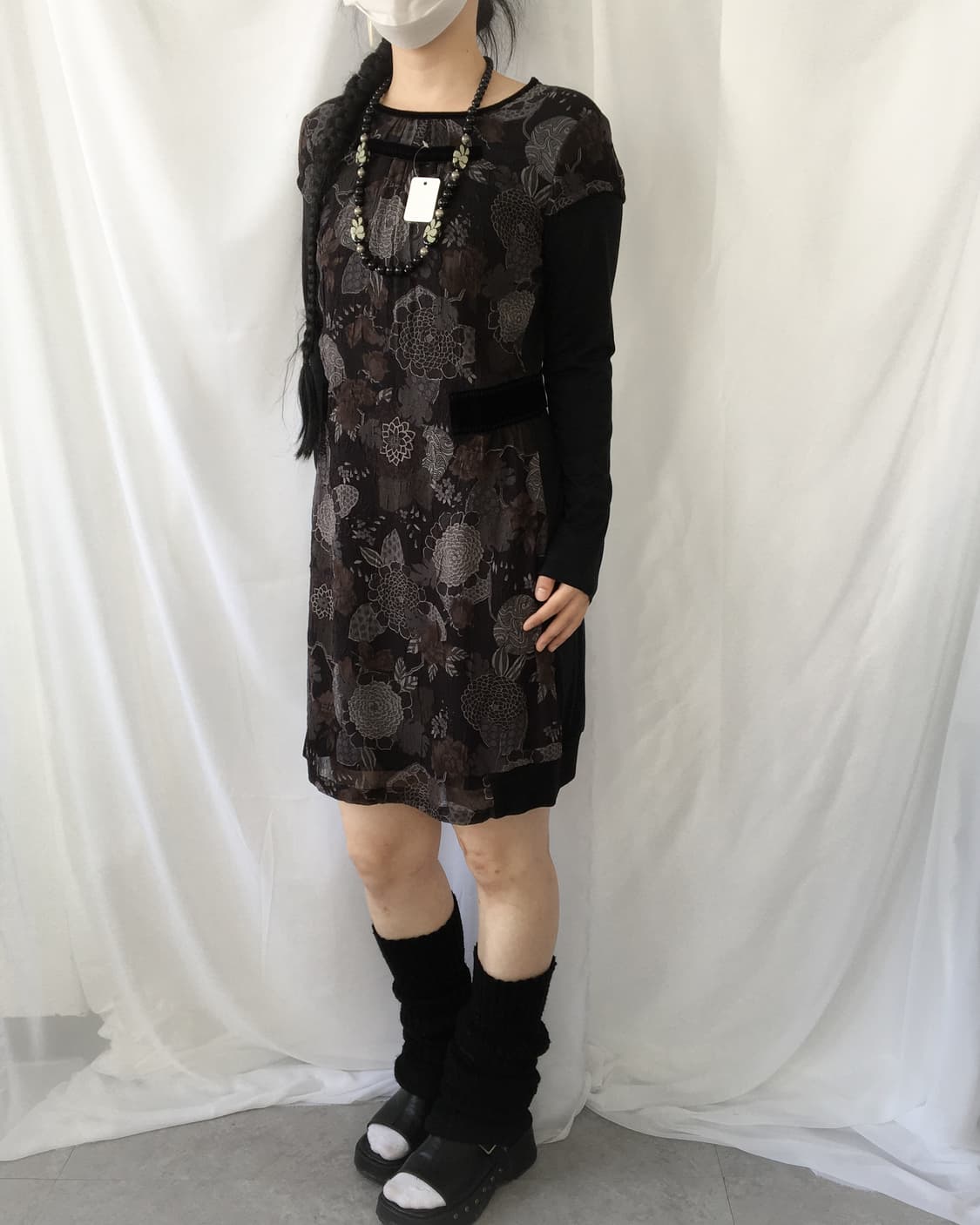 Pattern layered point onepiece 상품이미지1