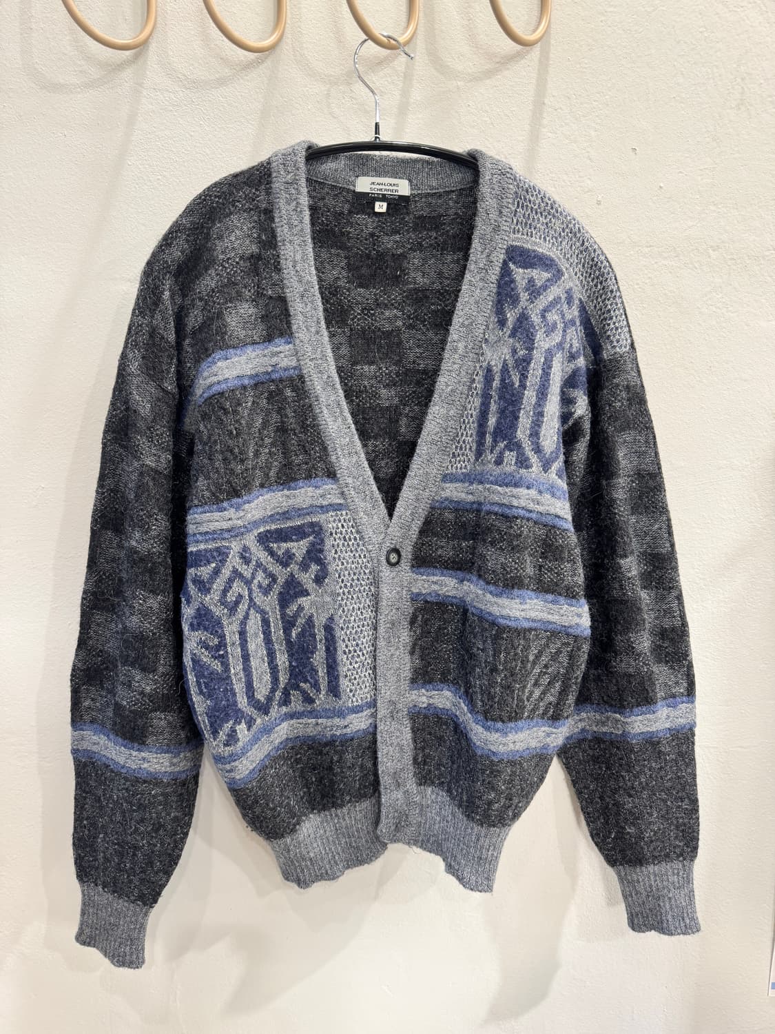 japan vintage wool 패턴 가디건 상품이미지1