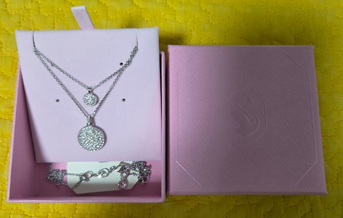 새제품)스와로브스키 양면 레이어드 멀티 목걸이 정품 상품이미지7