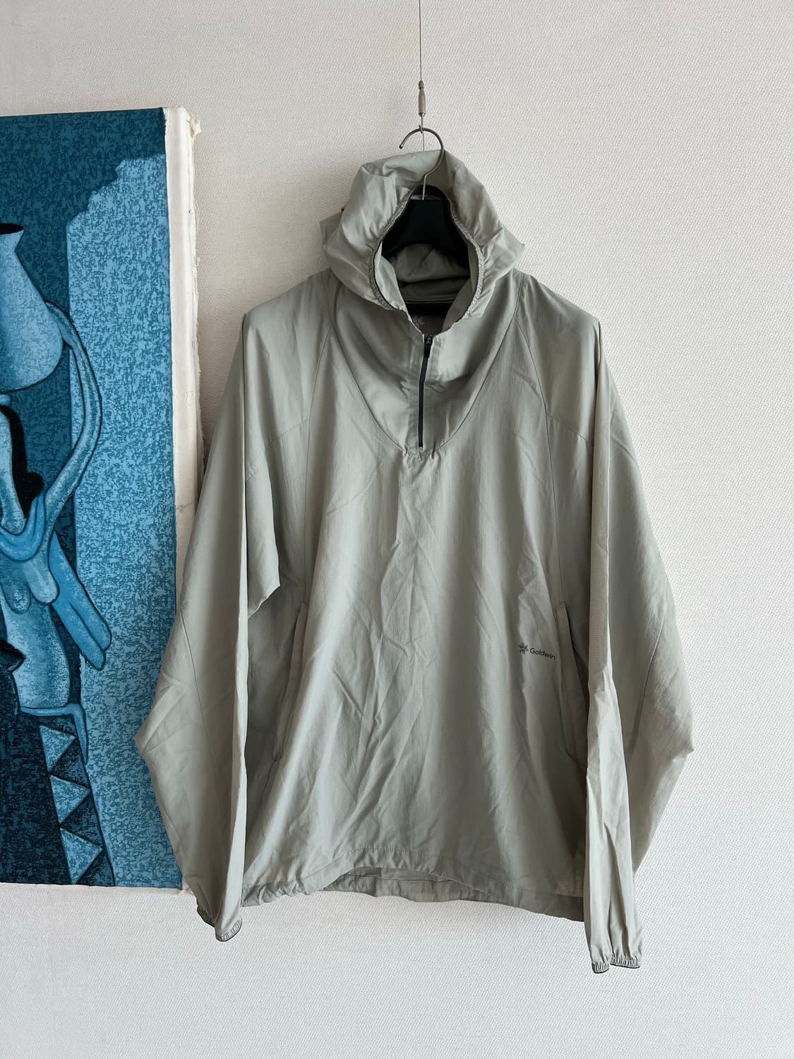 골드윈 goldwin 우븐 스트레치 하프 집업 패커블 풀오버 L 상품이미지1