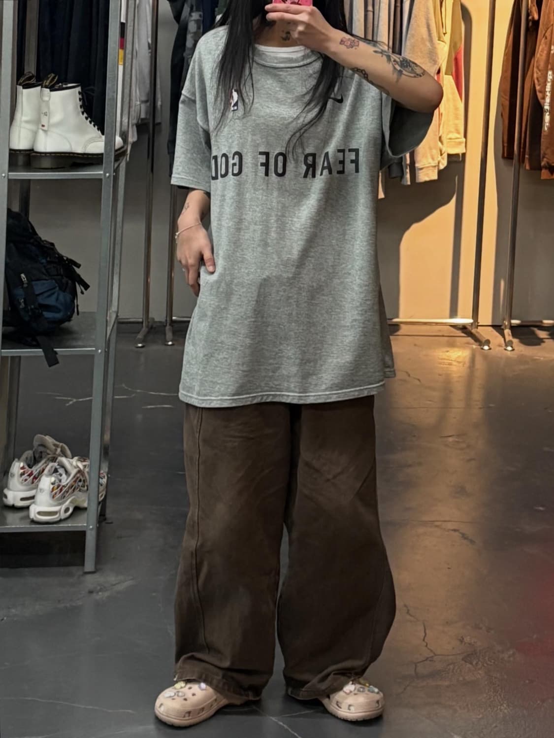 나이키 X 피어오브갓 웜업 그레이 반팔 A3253 상품이미지1