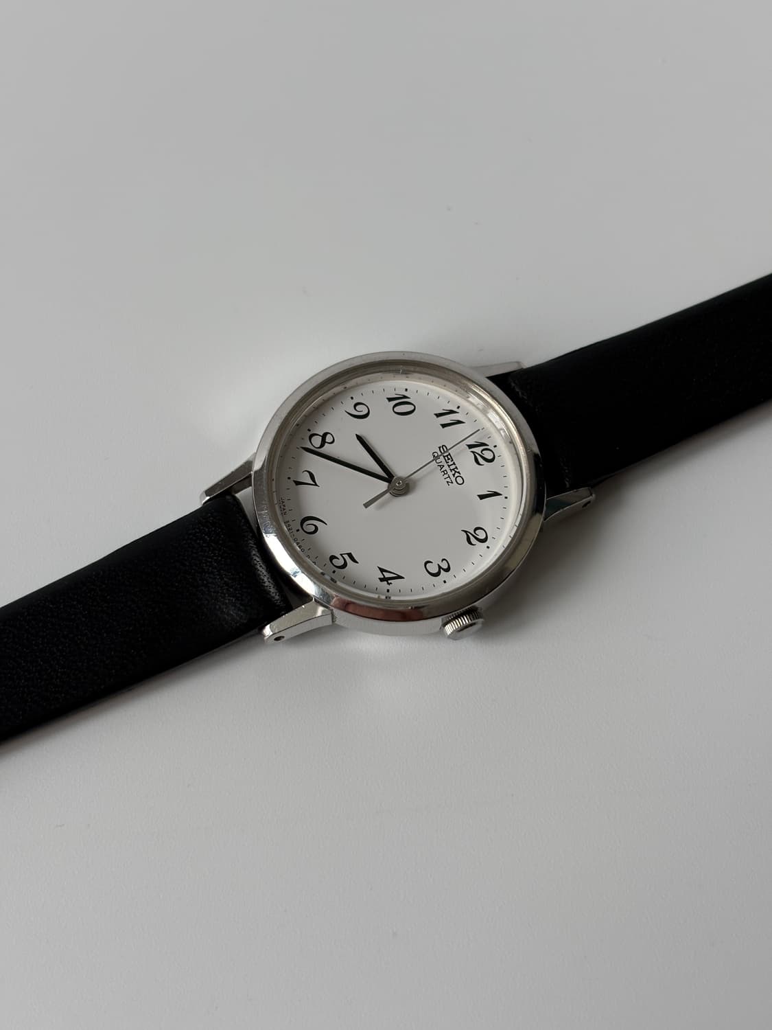 1980년대 빈티지시계 아라빅 인덱스 실버 쿼츠 여성 상품이미지3