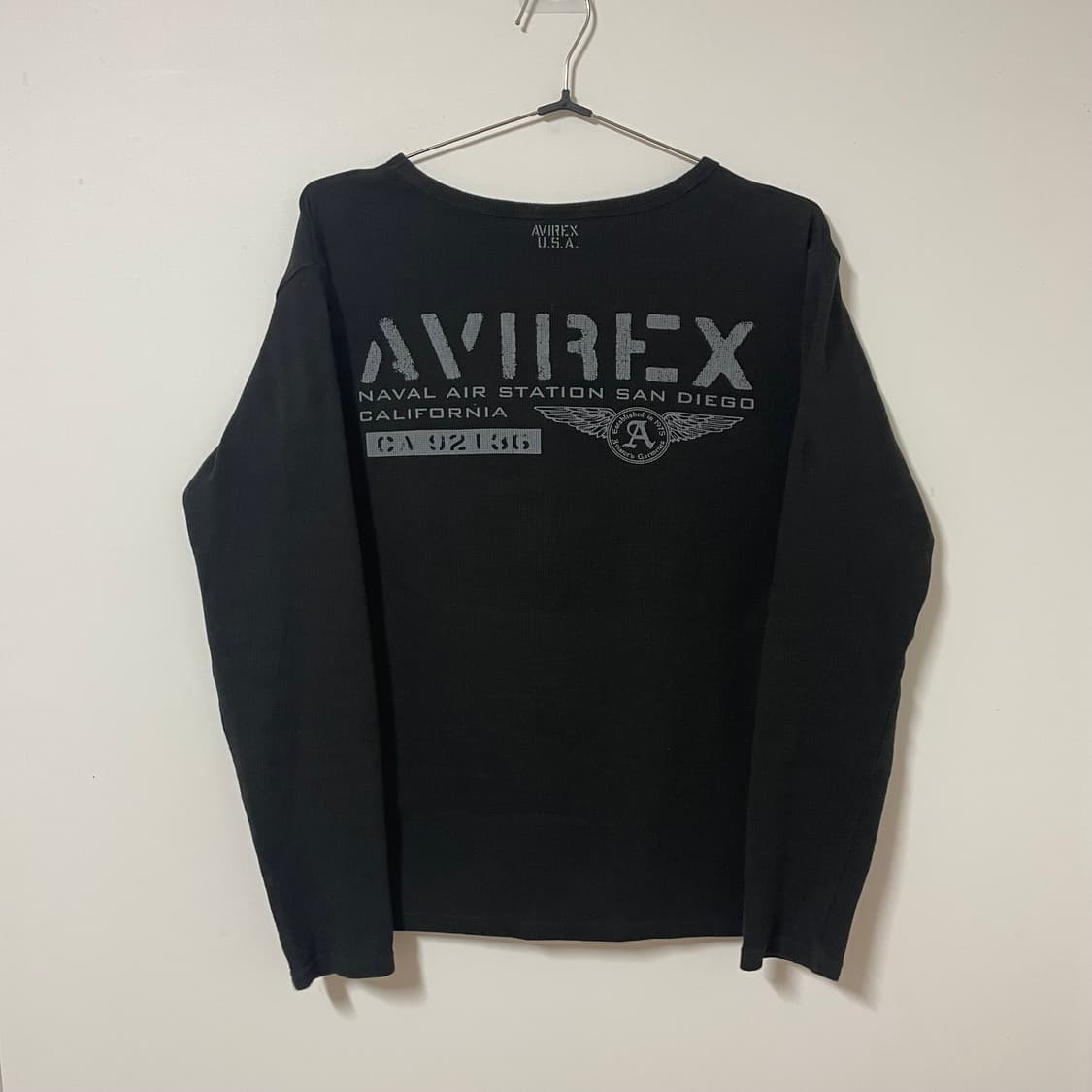 AVIREX BLACK RIBBED KNIT LONG SLEEVE 상품이미지6