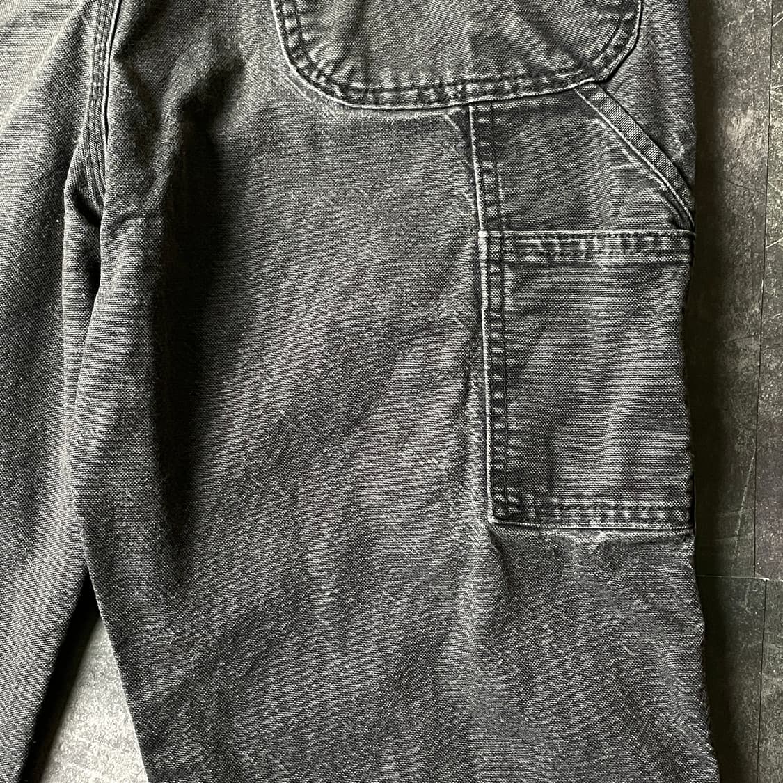 CARHARTT 칼하트 빈티지 차콜블랙 싱글니 워크팬츠 상품이미지9