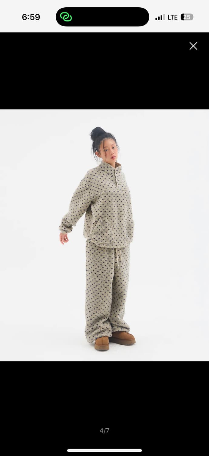 아메스 월드와이드 플리스 와이드 조거팬츠 베이지 상품이미지2